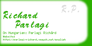 richard parlagi business card