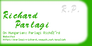 richard parlagi business card